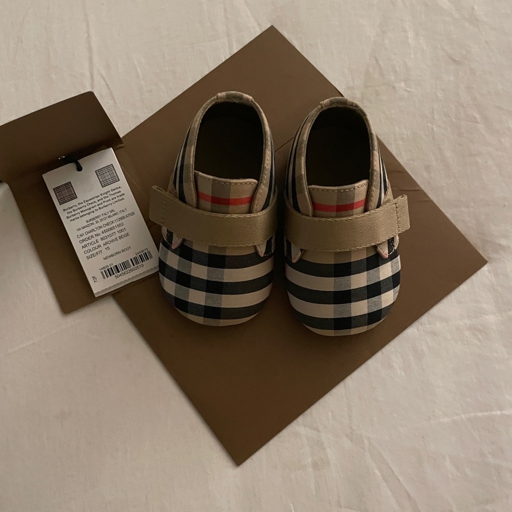 Burberry Checkered Infant Bootie